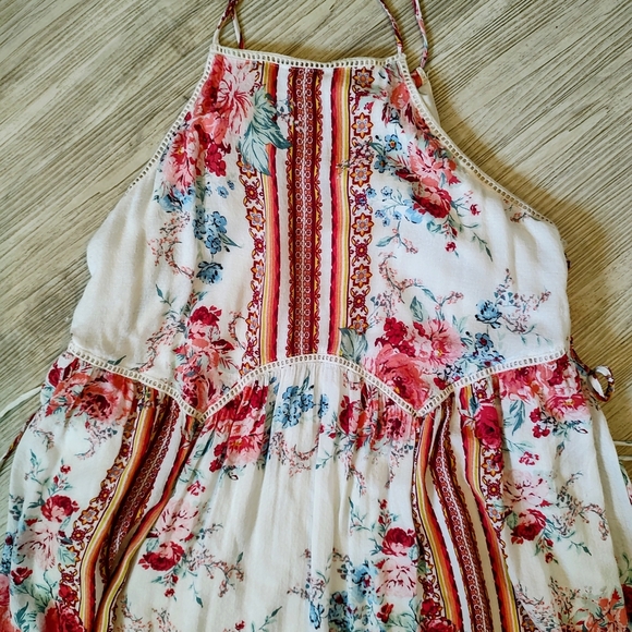 Boho Halter Maxi Dress Size Medium - Picture 2 of 8